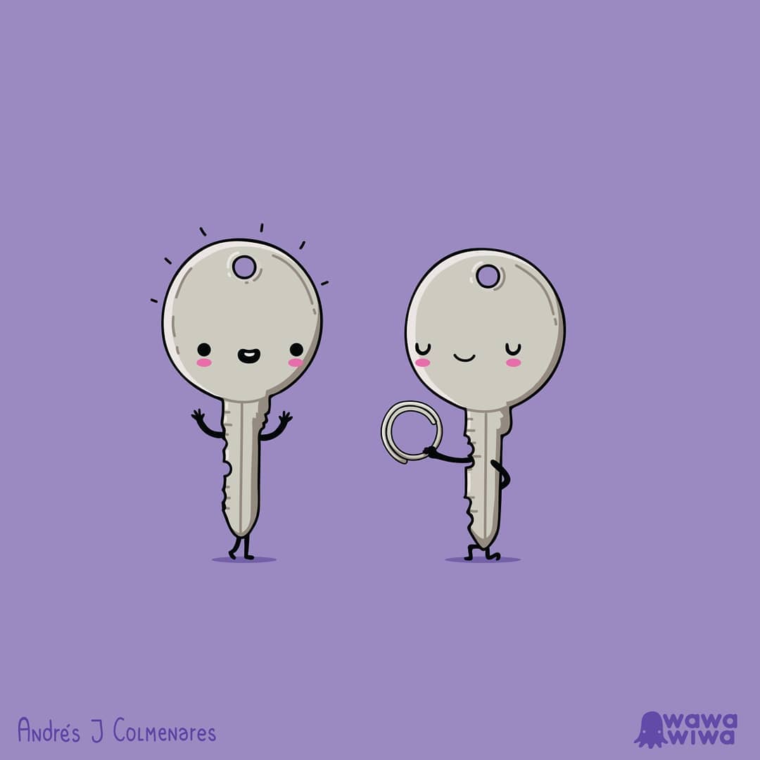 comic of a key proposing 