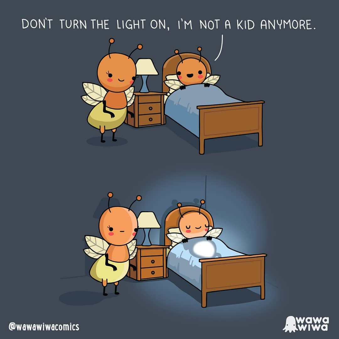 comic about a mother firefly and her child talking 