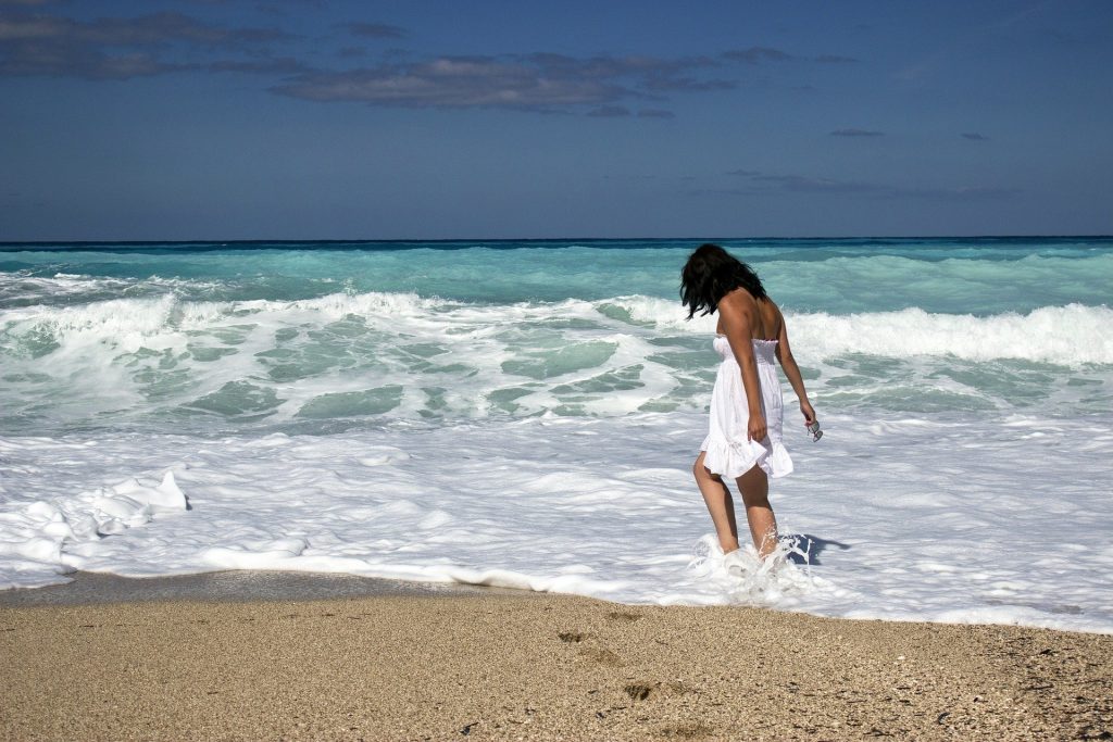 woman in the beach