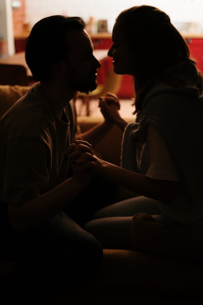 couple holding each other's hands