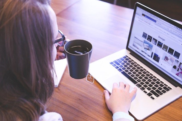woman working alone 