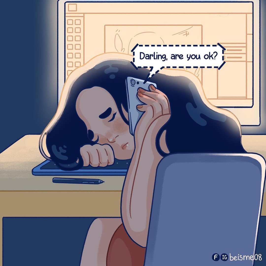 comics of a woman talking with someone on the phone 