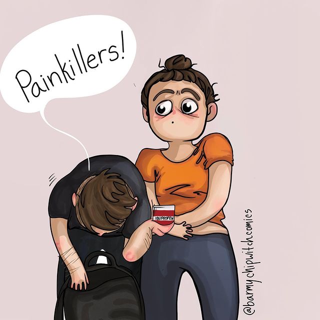 comics of a woman talking to his sick girlfriend 
