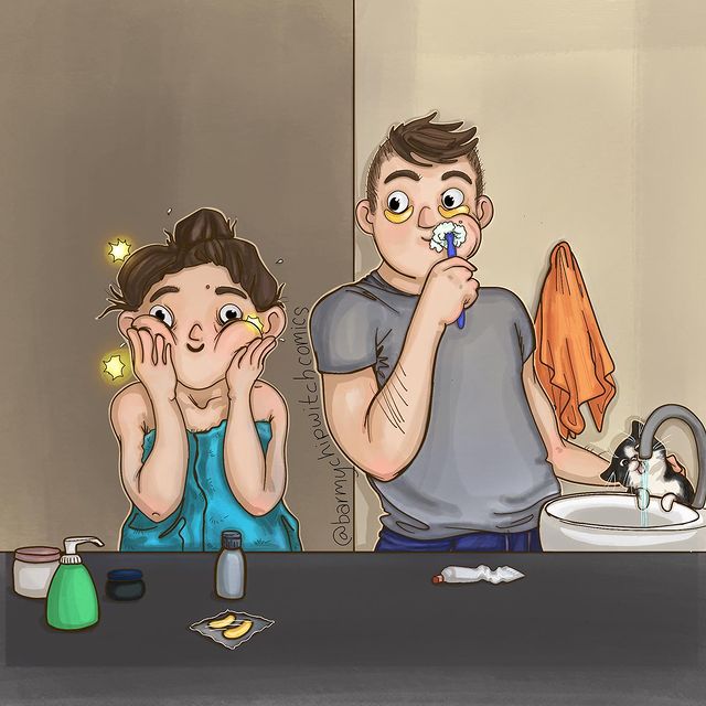 couple doing self-care 