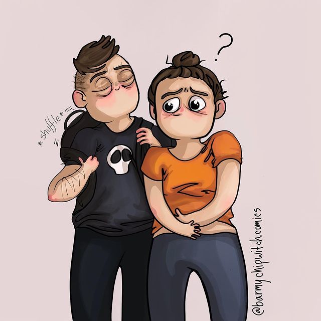 comics of a woman talking to his sick girlfriend 
