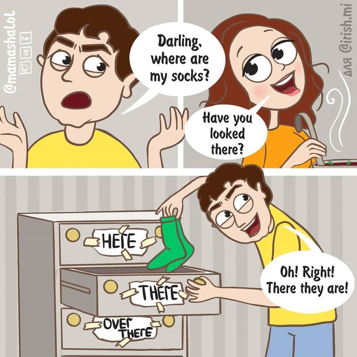  comics of man asking where his socks at 