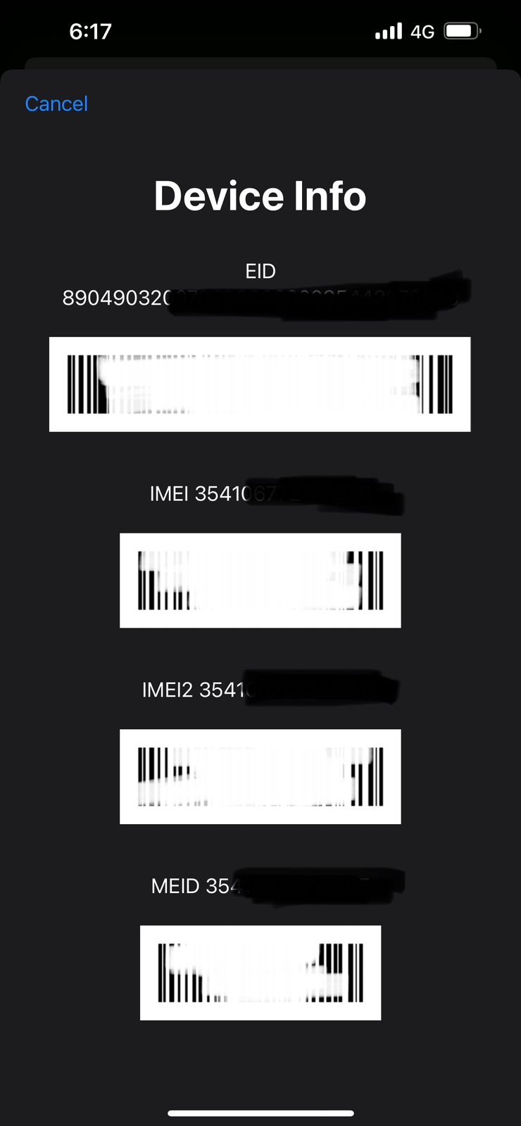 iPhone codes