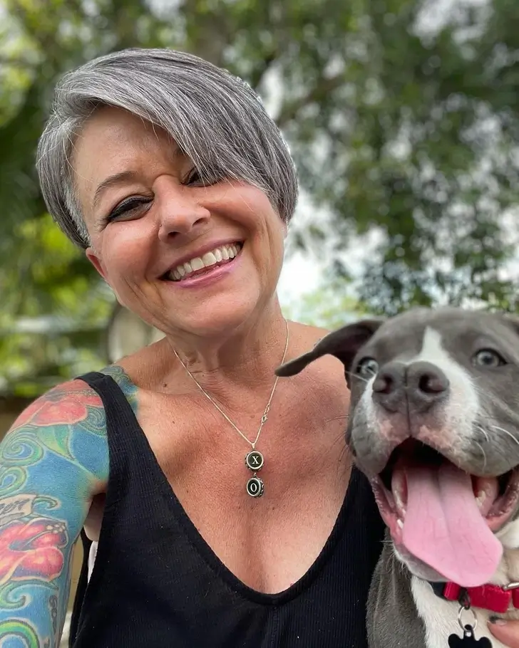 Tattooed 58-Year-Old Woman