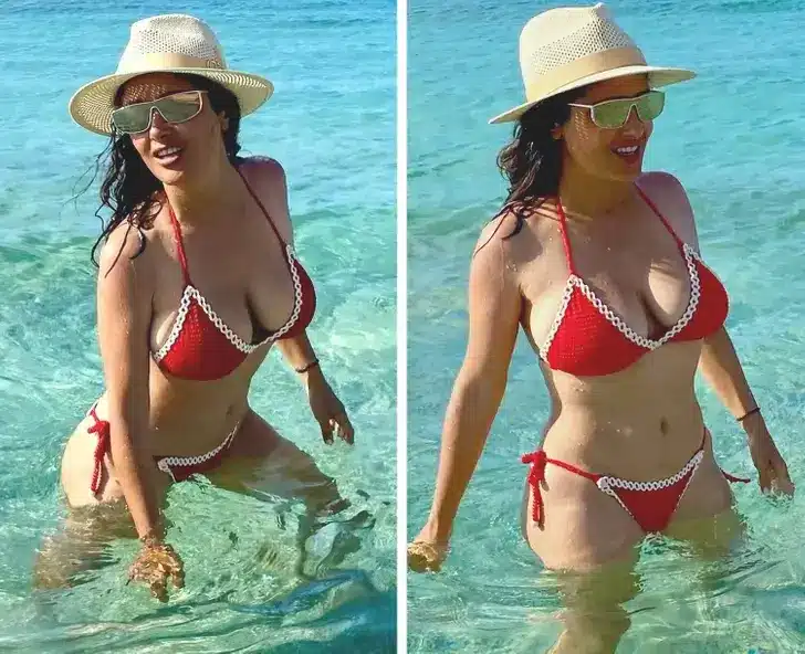 Salma Hayek's Breast Detail